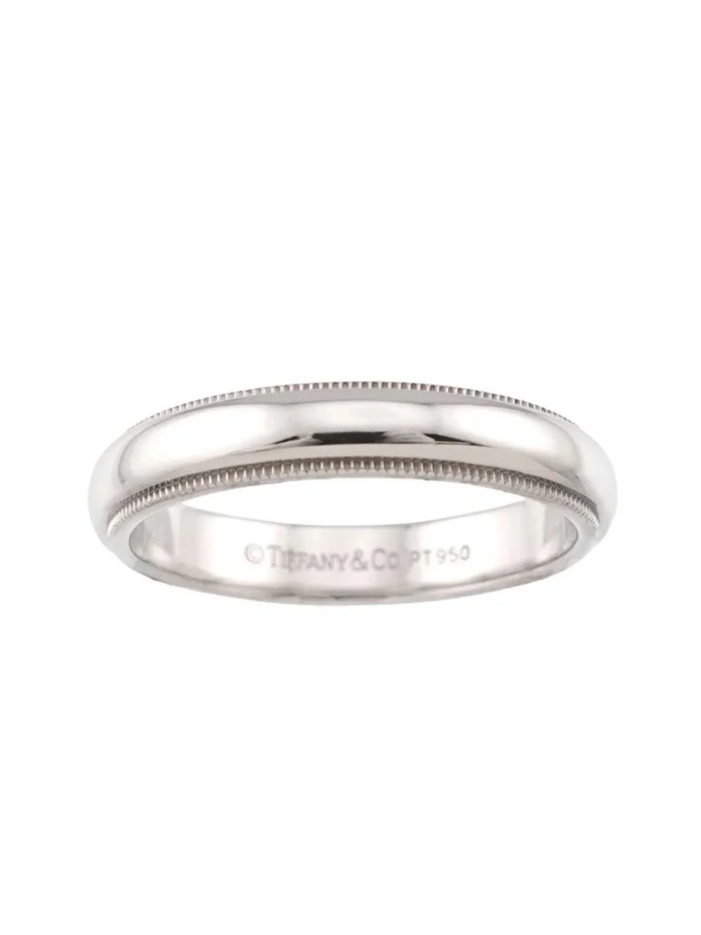 Tiffany & Co Milgrain Ring Width Pt Platinum Together